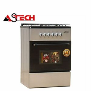 Astech Cuisinière à Gaz 4 Feux 60X60cm - CK60LDRM - Inox