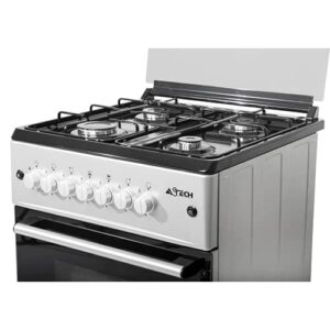 CUISINIERE ASTECH 4FEUX 60X60 INOX CK62MSERM AVEC GRILL MINUTERIE FULL OPTION